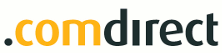 Die Grafik zeigt das Logo der comdirect Bank